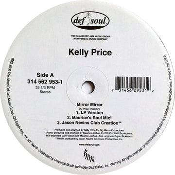 Kelly Price : Mirror Mirror (Dance Remixes) (12")