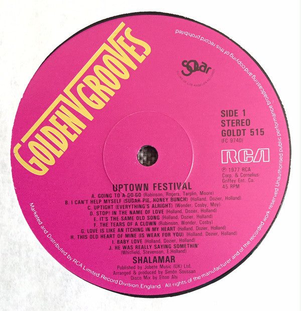 Shalamar : Uptown Festival (12", Single)