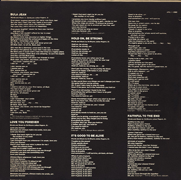 D. J. Rogers : It's Good To Be Alive (LP, Album, RCA)