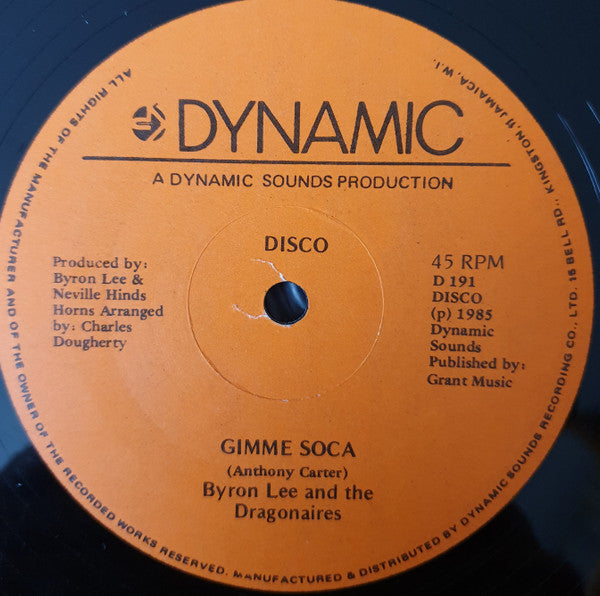 Byron Lee And The Dragonaires : Gimme Soca / Soca Girl (12", Single)