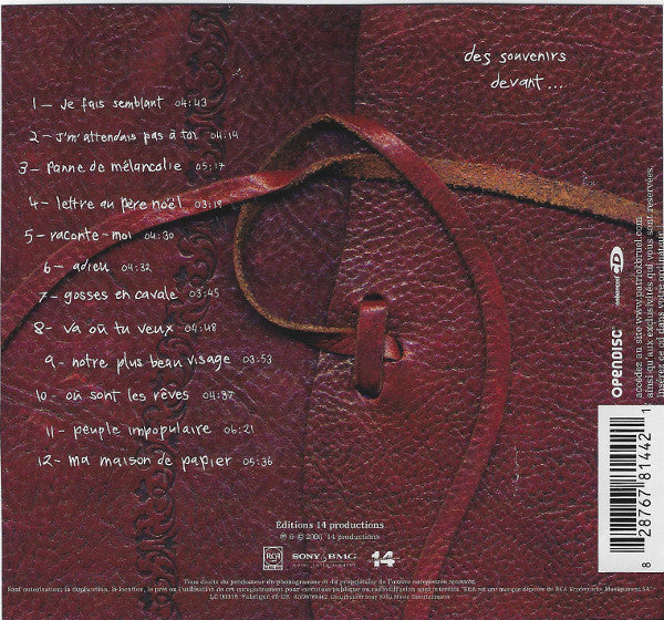 Patrick Bruel : Des Souvenirs Devant... (CD, Album, Enh)