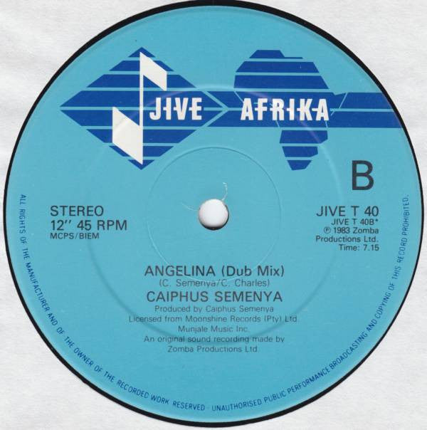 Caiphus Semenya : Angelina (12", Maxi)