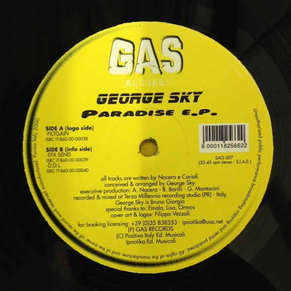 George Sky : Paradise E.P. (12", EP)