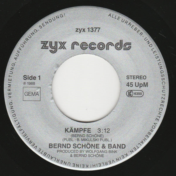 Bernd Schöne : Kämpfe (7")