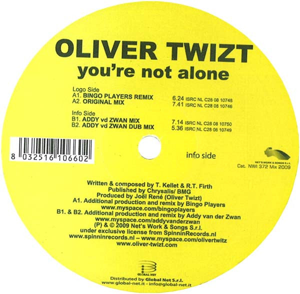 Oliver Twizt : You're Not Alone (12")