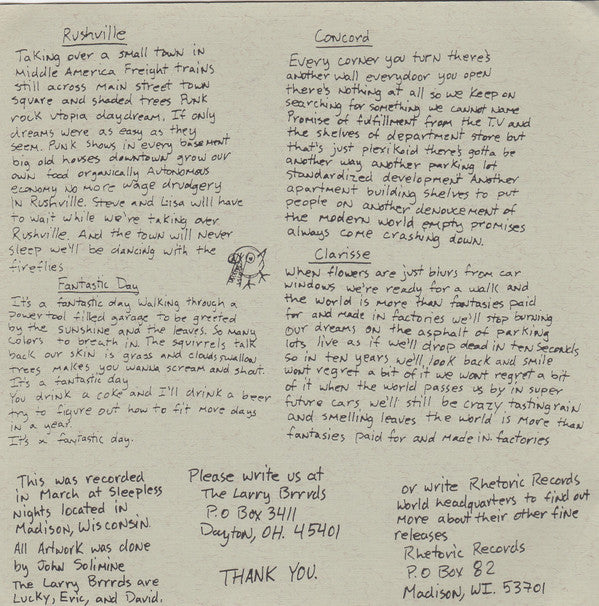 The Larry Brrrds : The Larry Brrrds (7", EP)