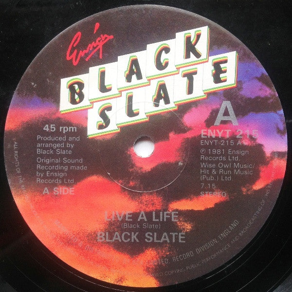 Black Slate : Live A Life (12")