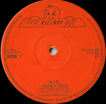 K.I.D. : I Wanna Piece Of The Action (12", Maxi)