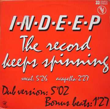 Indeep : The Record Keeps Spinning (12", Single, Ltd)