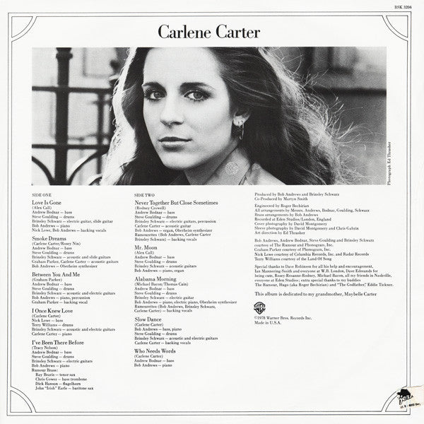 Carlene Carter : Carlene Carter (LP, Album, Win)