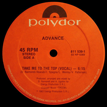 Advance : Take Me To The Top (12")