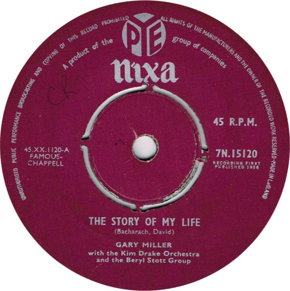 Gary Miller (2) : The Story Of My Life (7")