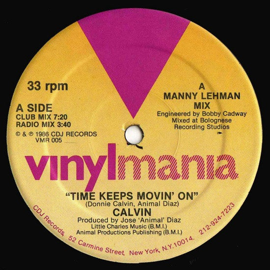 Donnie Calvin : Time Keeps Movin' On (12")