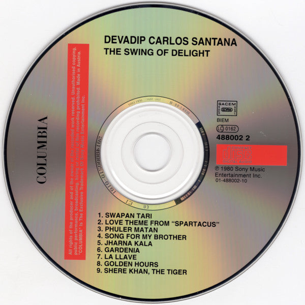 Carlos Santana : The Swing Of Delight (CD, Album, RE)