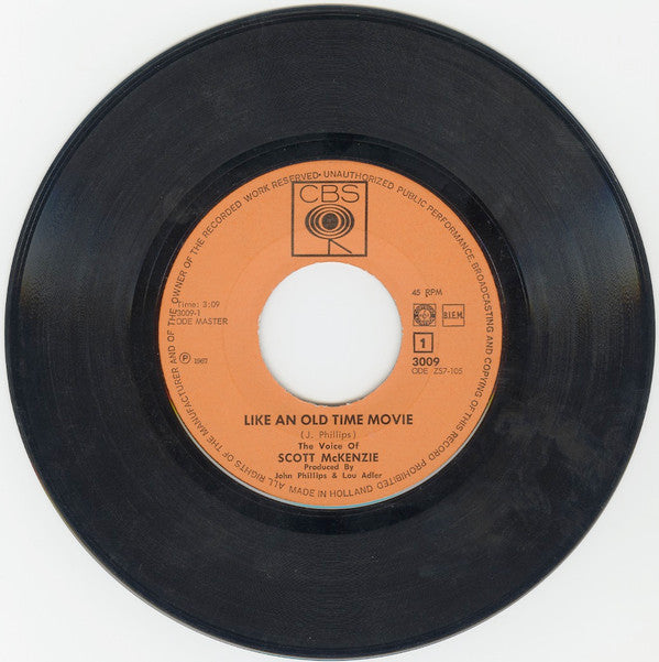 Scott McKenzie : Like An Old Time Movie (7", Single)