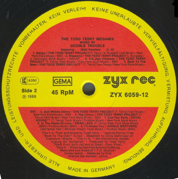 Double Trouble : The Todd Terry Megamix (12", Mixed)