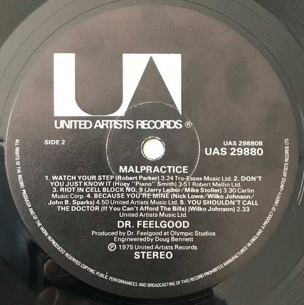 Dr. Feelgood : Malpractice (LP, Album, DOF)