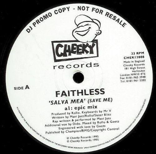 Faithless : Salva Mea (Save Me) (2x12", Promo)