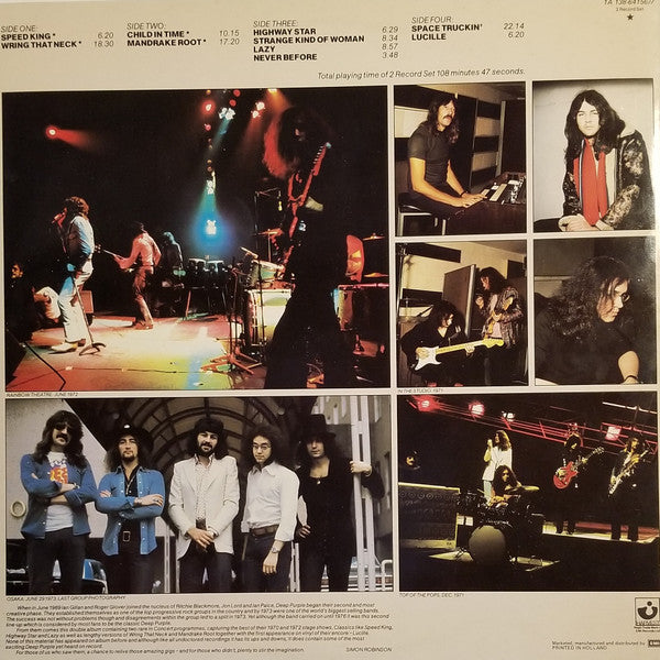 Deep Purple : In Concert (2xLP, Album)