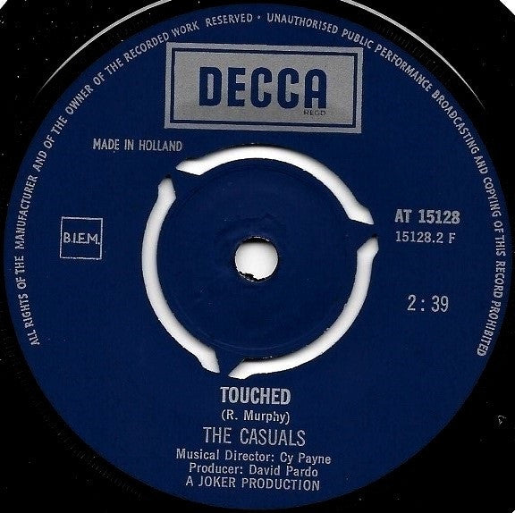 The Casuals : Toy / Touched (7", Single)