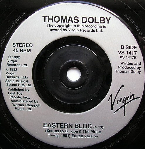 Thomas Dolby : I Love You Goodbye (7", Single)