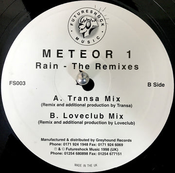 Meteor 1 : Rain - The Remixes (12")