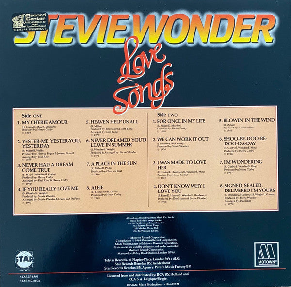 Stevie Wonder : Love Songs (LP, Comp, Bei)