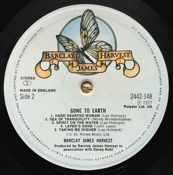 Barclay James Harvest : Gone To Earth (LP, Album)