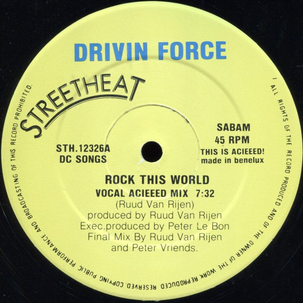 Drivin' Force : Rock This World (12")