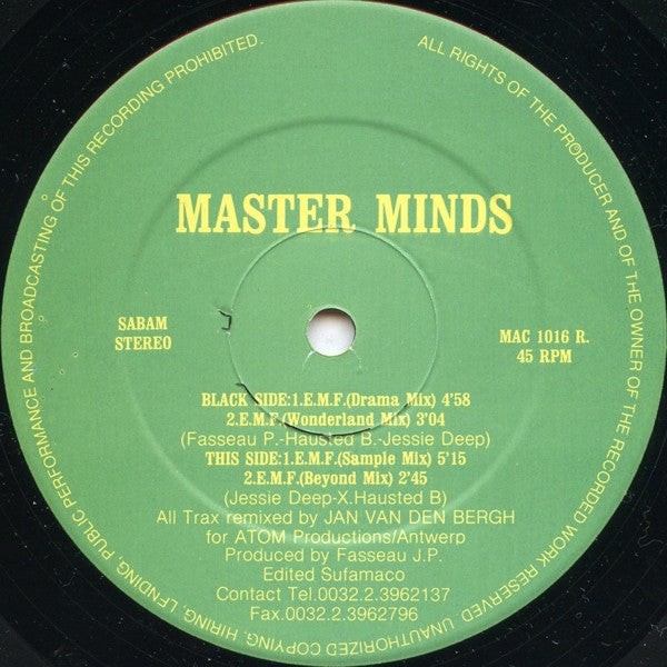 Master Minds : E.M.F. (Remix) (12")