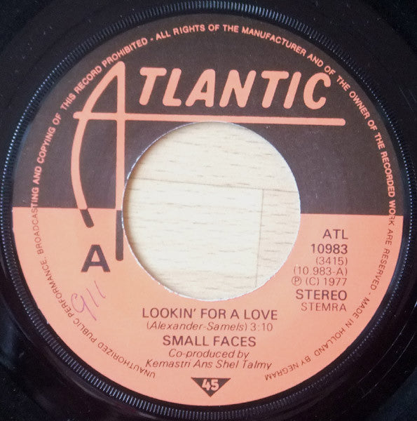 Small Faces : Lookin For A Love (7")