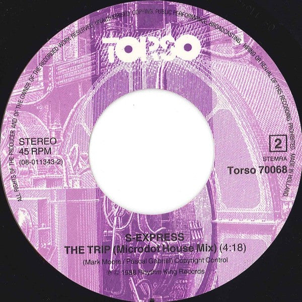 S'Express : Theme From S-Express / The Trip (Microdot House Mix) (7", Single)