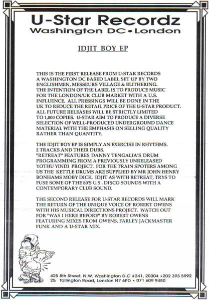 Idjut Boys : Idjut Boy EP (12", EP)