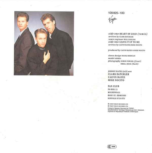 Johnny Hates Jazz : Heart Of Gold (Remix) (7", Single)