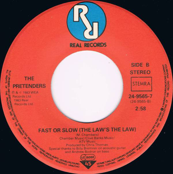 The Pretenders : 2000 Miles (7", Single)