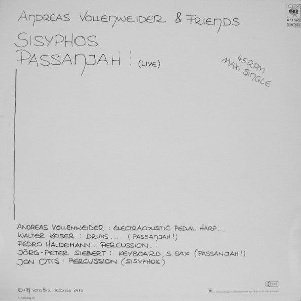 Andreas Vollenweider : Pace Verde „Music For Living Beings“ (12", Maxi)