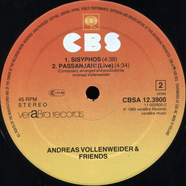 Andreas Vollenweider : Pace Verde „Music For Living Beings“ (12", Maxi)