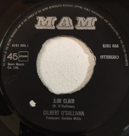 Gilbert O'Sullivan : Clair / What Could Be Nicer (7", Single)