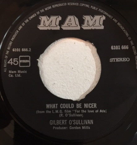 Gilbert O'Sullivan : Clair / What Could Be Nicer (7", Single)