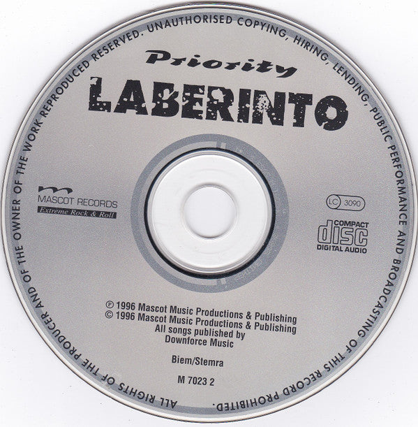 Laberinto : Priority (CD, Album)