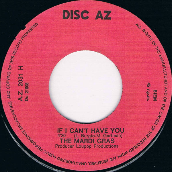 Mardi Gras : Girl I've Got News For You (7", Single)