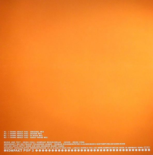 Heiko Voss : I Think About You (12")