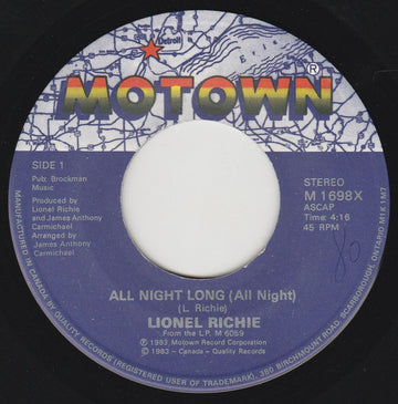 Lionel Richie : All Night Long (All Night) (7", Single)