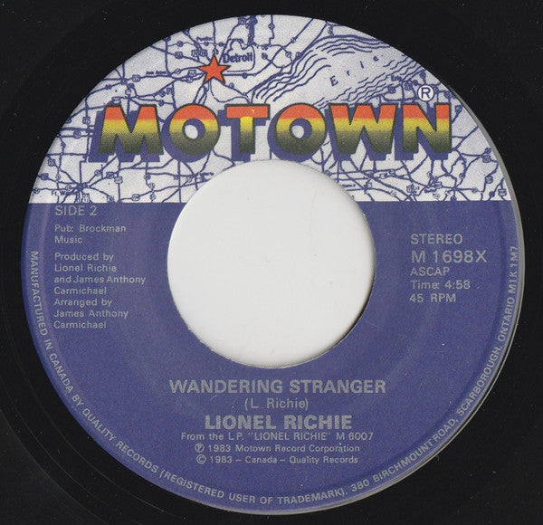 Lionel Richie : All Night Long (All Night) (7", Single)