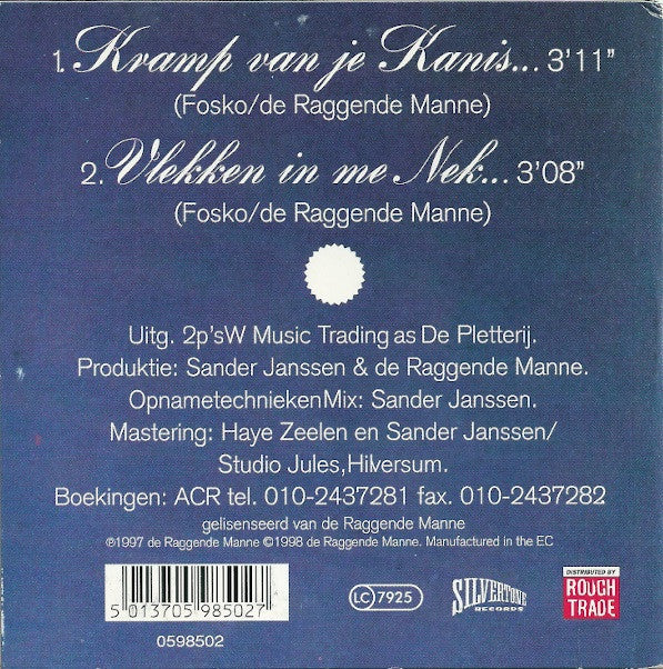 De Raggende Manne : Kramp Van Je Kanis (CD, Single)