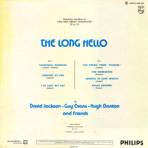 David Jackson, Guy Evans & Hugh Banton : The Long Hello (LP, Album, RE)