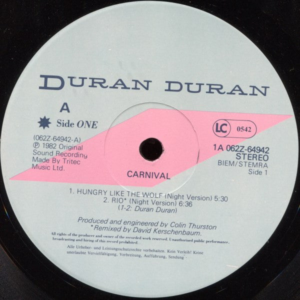 Duran Duran : Carnival (12", Comp, Pap)