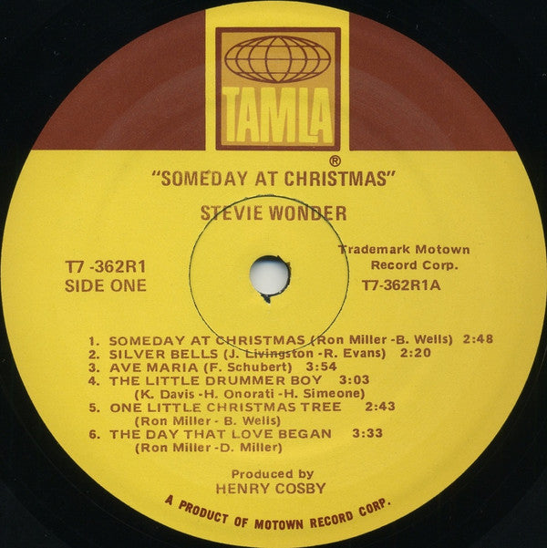 Stevie Wonder : Someday At Christmas (LP, Album, RE)