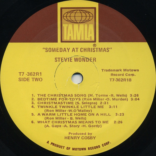 Stevie Wonder : Someday At Christmas (LP, Album, RE)