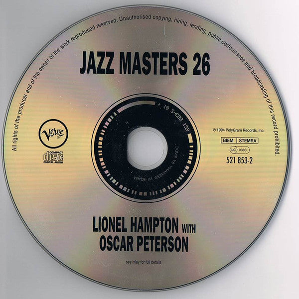 Lionel Hampton With Oscar Peterson : Verve Jazz Masters 26 (CD, Comp)